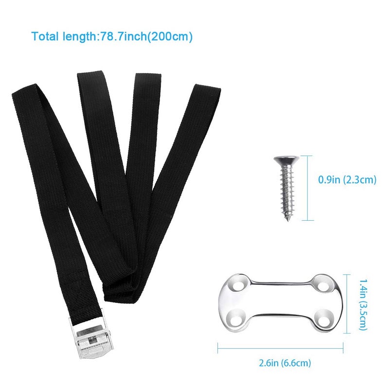 Tirifer Universal Cooler Tie-Down Strap Kit, Tie Down Kit Cooler Straps, Cam Buckle Lashing Strap Compatible with YETI Coolers, RTIC Coolers - Image 4